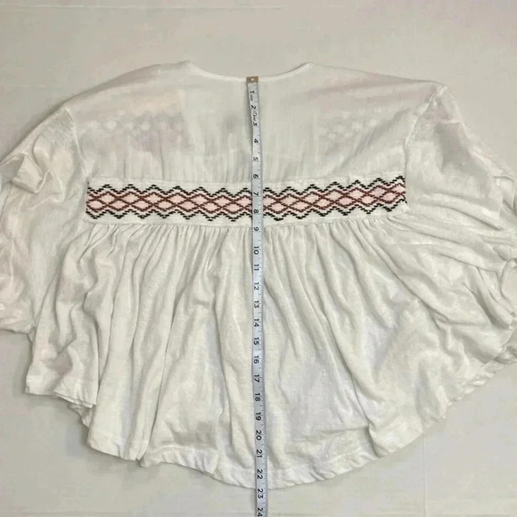 Free People Embroidered White Market Tee - Picture 10 of 11